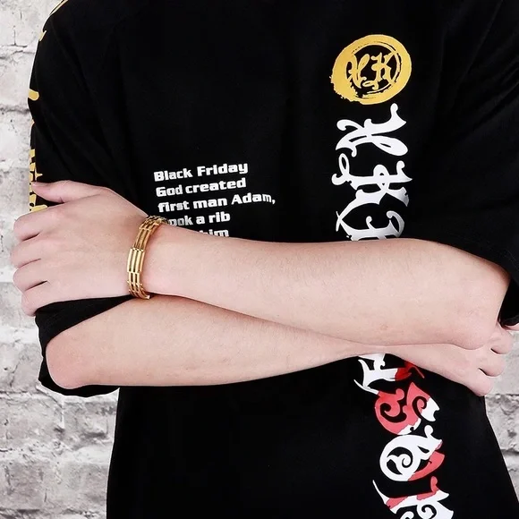 12mm Stainless Steel Open Bangle Bracelet - Picture 2 of 3